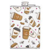 Flasques Cafés, Fèves de café, Amateur de café, Coeurs (Dos)