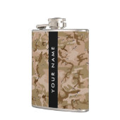 Flasques Cailloux de camouflage du désert, Votre nom, Perso (Gauche)