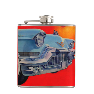 Flasques Calandre Cadillac bleue des années 1950