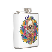 Flasques Calavera y flores Petaca de vinilo (Droite)