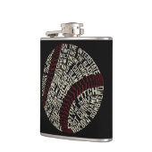 Flasques Calligramme des mots de baseball (Gauche)