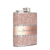 Flasques Calligraphie Diamant Rose Or Paillettes écrit à la (Droite)