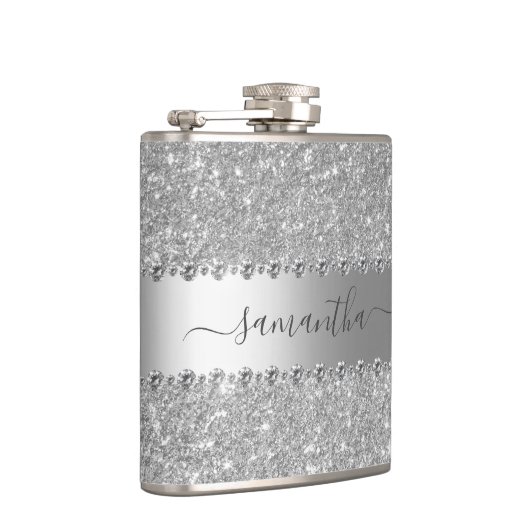 Flasques Calligraphie manuscrite Diamant Rose Parties scint (Droite)