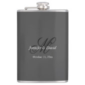 Flasques Calligraphie Monogramme Mariage Attrayant  (Devant)