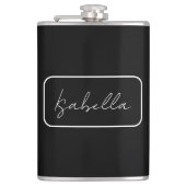 Flasques Calligraphie Noir Blanc Plaine Créative Nom modern (Devant)