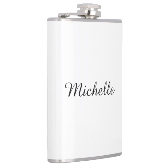 Flasques Calligraphie Nom Creative Trendy White (Droite)