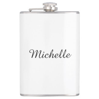 Flasques Calligraphie Nom Creative Trendy White