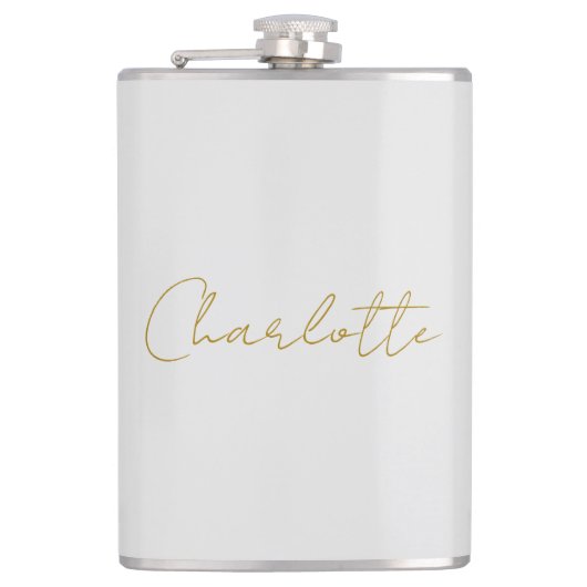 Flasques Calligraphie or couleur gris Personnalisé Edition (Devant)