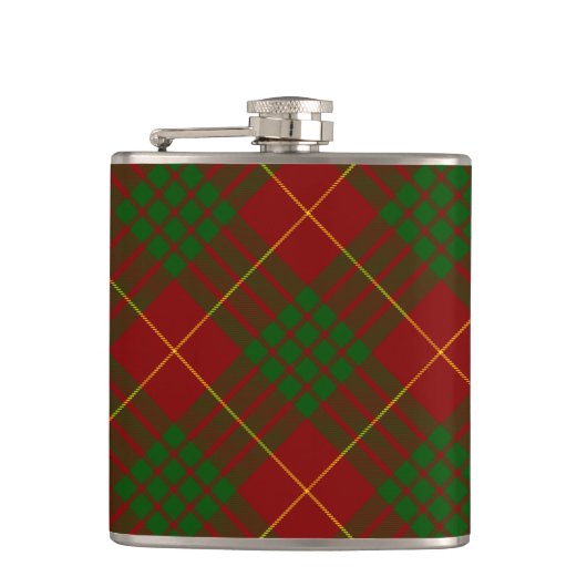 Flasques Cameron tartan rouge vert plaid (Devant)
