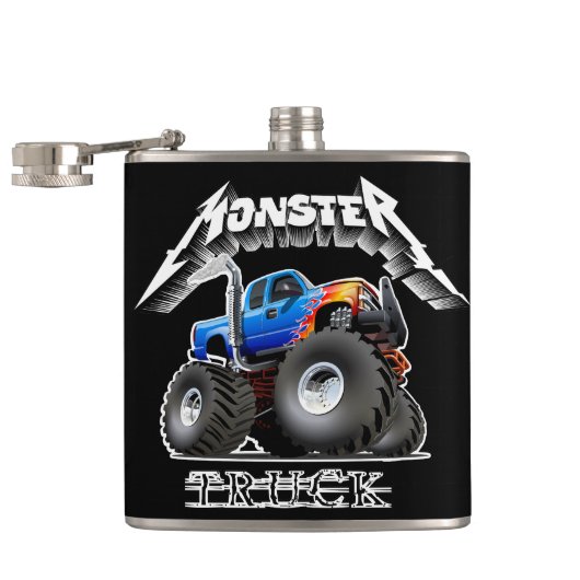 Flasques Camion monstre de dessin animé (Ouvert)