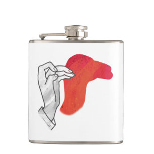 Flasques Camion Silhouette Main Rouge