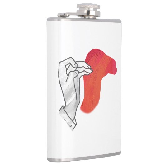 Flasques Camion Silhouette Main Rouge (Droite)