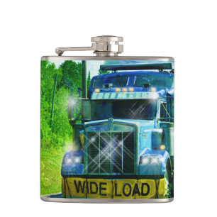 Flasques Camions Blue Big Rig Camion et camion
