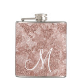 Flasques Camouflage de Parties scintillant d'or Rose Monogr (Devant)