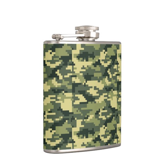 Flasques Camouflage numérique en bois à 8 bits / Camo (Droite)