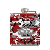 Flasques Camouflage rouge et gris Votre nom Personnaliser (Dos)