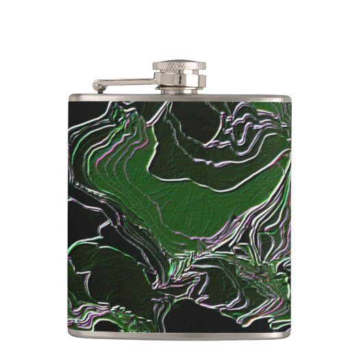 Flasques Camouflage vert funky (Devant)