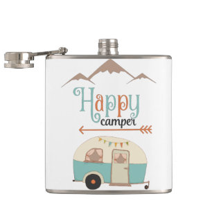 Flasques Camping-car Rétro Mignon Happy Camper