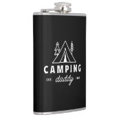 Flasques Camping dad funny father camper forest retro black (Droite)