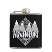 Flasques Camping noir de drogué d'aventure de voyage (Devant)