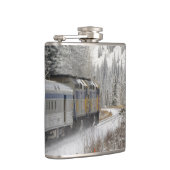 Flasques Canada, Alberta. Train de neige de VIA Rail entre (Droite)