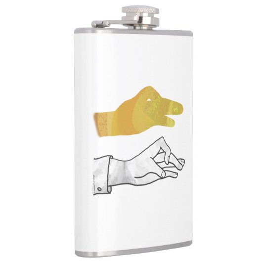 Flasques Canard à silhouette à main jaune (Droite)