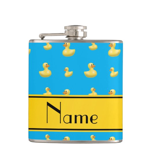 Flasques Canard jaune nommé fait sur commande en caoutchouc (Devant)