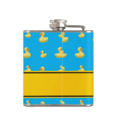 Flasques Canard jaune nommé fait sur commande en caoutchouc (Dos)