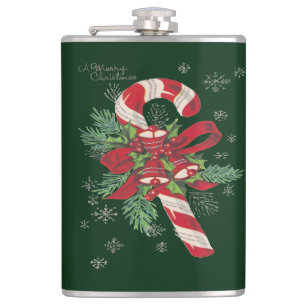 Flasques Canne de bonbon de Noël vintage joyeux