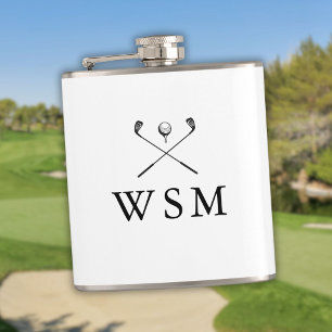 Flasques Cannes de golf à monogramme personnalisé élégant m