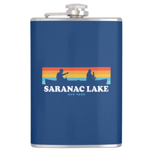 Flasques Canot Saranac Lake New York (Devant)