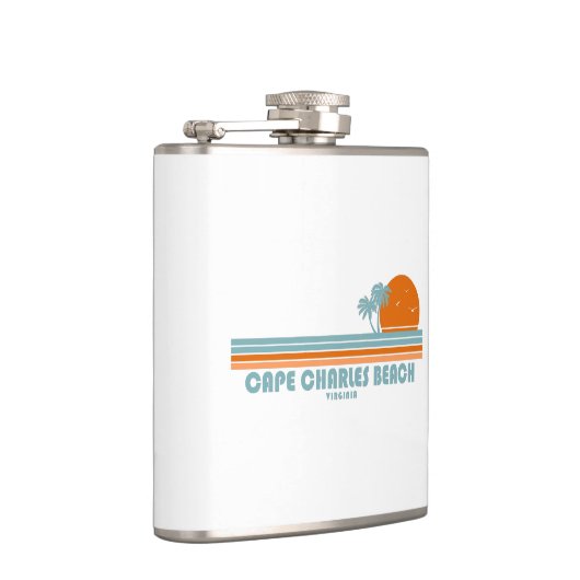 Flasques Cape Charles Beach Virginia Sun Palm Trees (Droite)