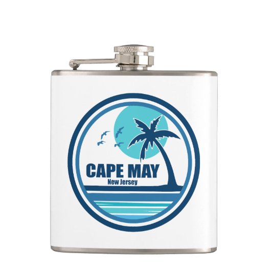 Flasques Cape May Palm Tree Birds du New Jersey (Devant)