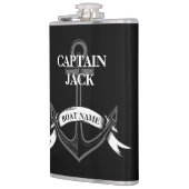 Flasques Capitaine Ancre Black Nautical Custom (Gauche)