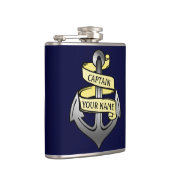 Flasques Capitaine de bateau personnalisable votre Ancre (Droite)