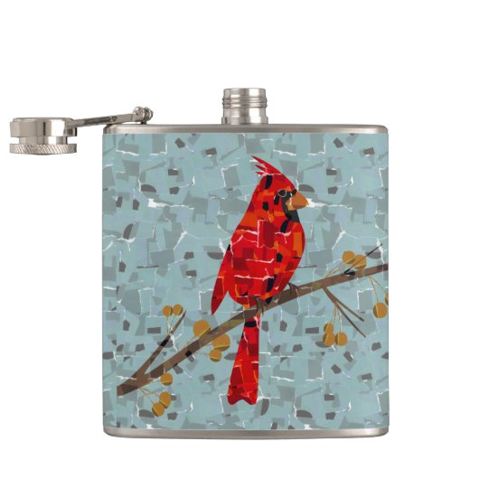 Flasques Cardinal rouge, l'oiseau de Noël (Ouvert)