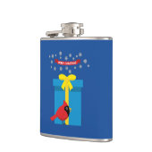 Flasques Cardinal Rouge Mignon Avec Cadeau Bleu (Gauche)