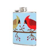 Flasques Cardinaux de Noël mignons et baies rouges (Gauche)