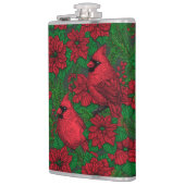 Flasques Cardinaux et poinsettia pour Noël (Gauche)