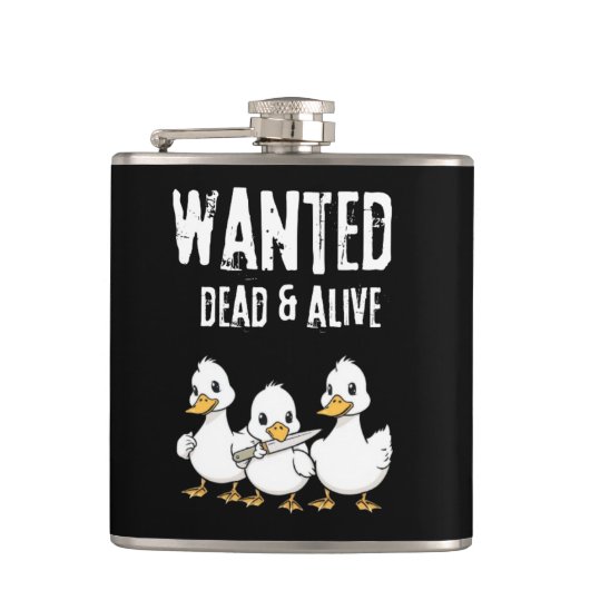 Flasques Caricature Recherchée Dead & Alive Funny Duck (Devant)