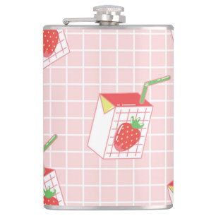 Flasques Caricatures de Lait de fraise : Motif
