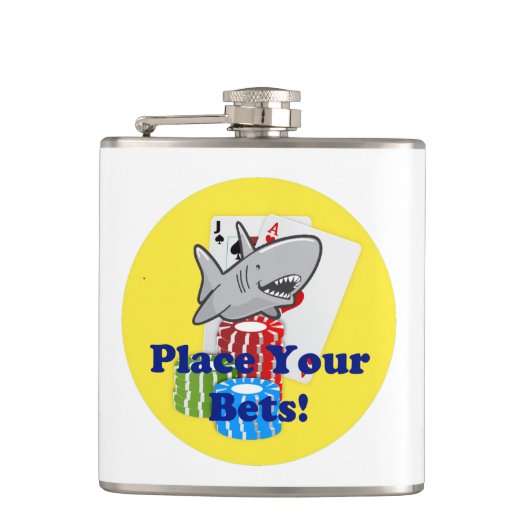 Flasques Carnet de jeu de requin amusant avec des jetons de (Devant)