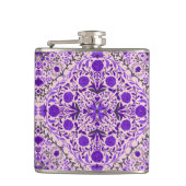 Flasques Carreaux floraux en violet et coton bonbon rose (Devant)
