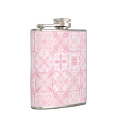 Flasques Carreaux ornés en rose (Droite)