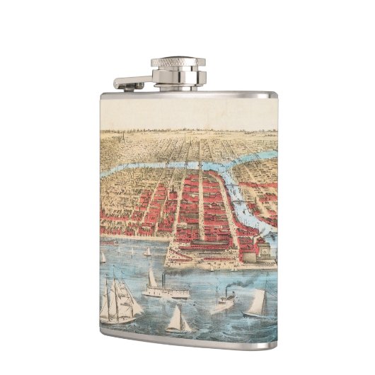 Flasques CARTE : CHICAGO, c1857 (Gauche)