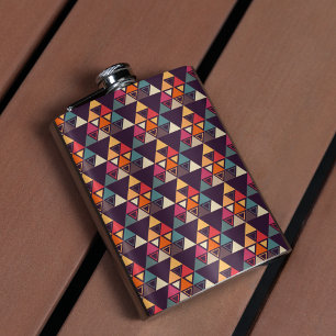 Flasques Carte de découpe de formes triangles multicolores