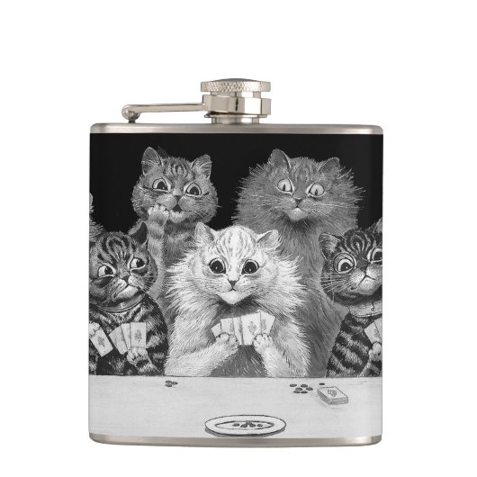 Flasques Carte de jeu de chat, Louis Wain (Devant)