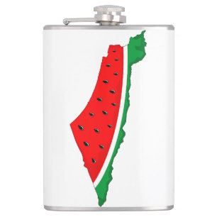 Flasques Carte de Palestine Watermelon Symbole de la libert