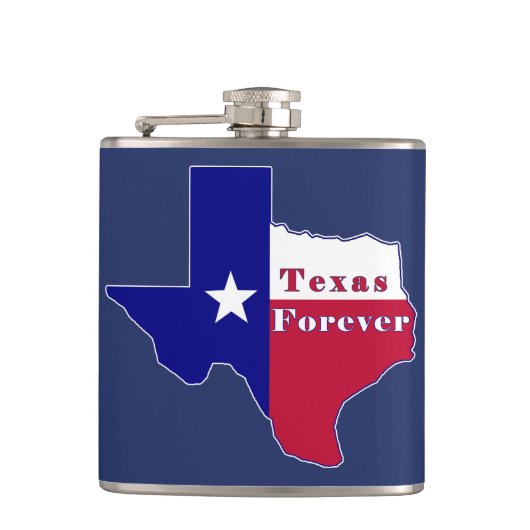 Flasques Carte du drapeau Texas Forever (Devant)