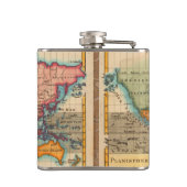 Flasques Carte du Monde 1780 Bonne Antique Planisphère  (Dos)